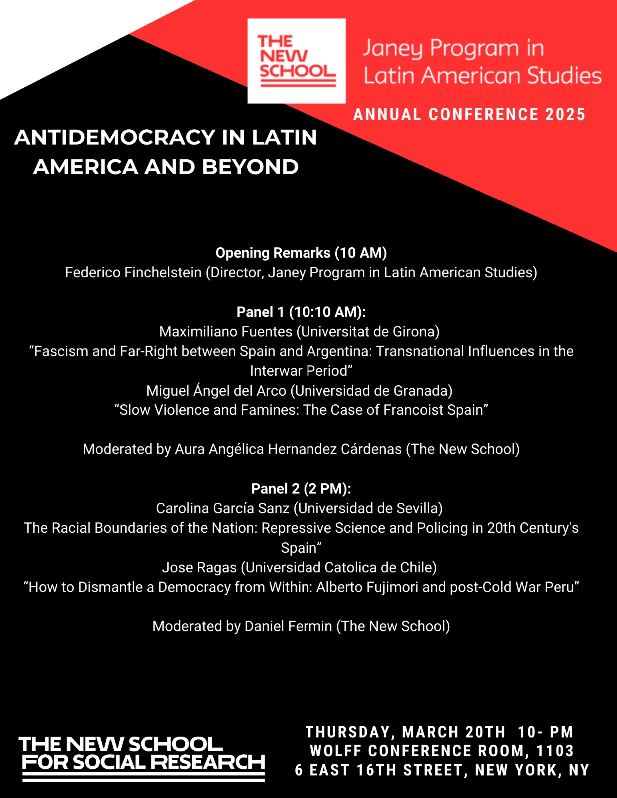 (DES)RACIALHIST participa en el Congreso “Antidemocracy in Latin American and beyond” a través de la aportación de nuestra investigadora principal, Carolina García Sanz. 20/03/2025